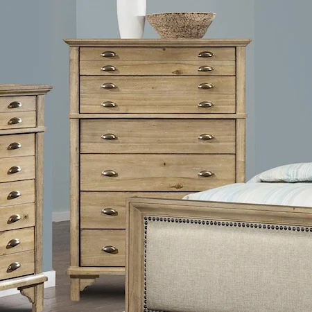 Cottage Style Six Drawer Chest